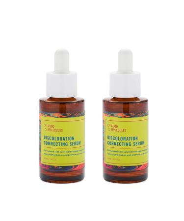 Good Molecules Discoloration Correcting Serum Set | Formulated With Tranexamic Acid And 4% Niacinamide | Improves The Appearance Of Age Spots Acne Scars Hyperpigmentation And Sun Damage | 2x1 oz