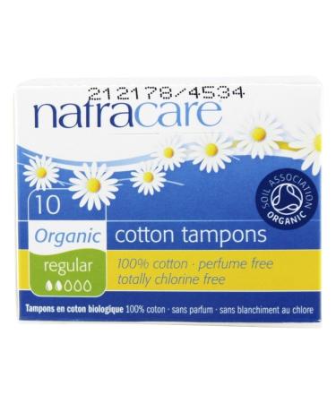 Organic 100% Cotton Tampons Regular 10 Count - Buy Online on GoSupps.com