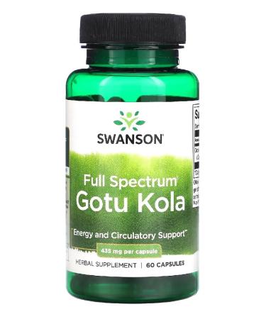 Swanson - Gotu Kola 435mg | Natural Support for Memory and Circulation - 60 Capsules