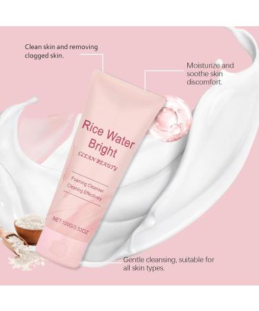 homomdy Rice Foam Cleanser Deep Cleansing Skin Mild Facial Cleanser for Hydration and Hydration Exfoliating Makeup Removal Deep Cleansing Clear and Even Tone For All Skin Types 2pcs - Buy Online on GoSupps.com