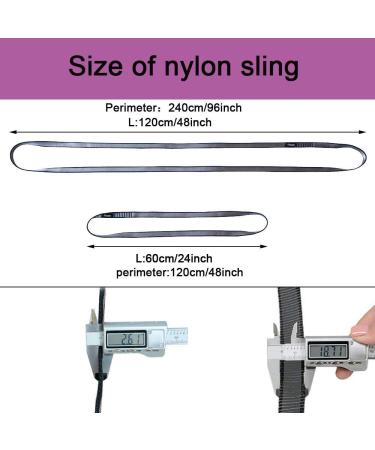 FOSER 18mm Nylon Climbing Sling Runner - 23KN - Green - 120cm/48inch - for Rock Climbing, Mountaineering, Hiking - 2pcs - Buy Online on GoSupps.com