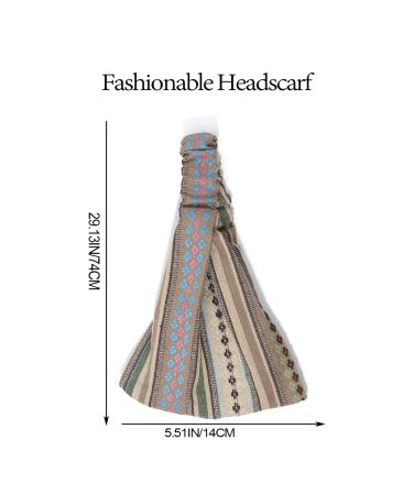 GORTIN Boho Headbands Blue Set of 3 - Extra Wide Turban Headbands for Women and Girls - Buy Online on GoSupps.com