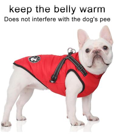 Luowan Waterproof Dog Coat for French Bulldogs | Warm Vest & Jacket for Small Dogs | Available in Various Sizes - Red L - Buy Online on GoSupps.com