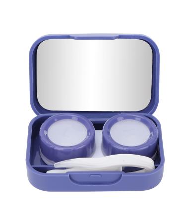 Cute contact lens container portable travel contact lens container storage box storage set with mirror tweezers tools for removing pencils for the travel agency (Darkellila)