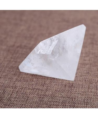 Pyramid-Finest Big Clear Crystal Gemstone 2.36" Carved Pyramidal Crystal Crafts - (Color: White Size: 6cm) - Buy Online on GoSupps.com