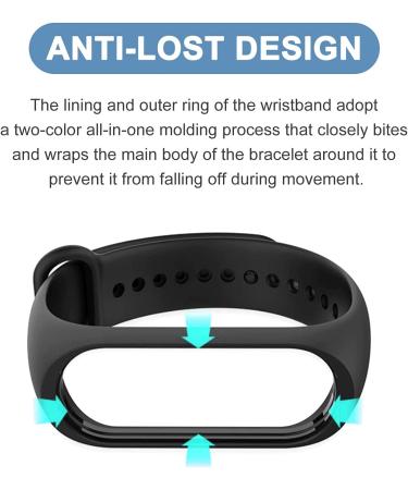 20 Silicone Strap Replacement for Xiaomi Mi Band 4/3 - Mi Fit 3 Bands (20 Colors) - Buy Online on GoSupps.com
