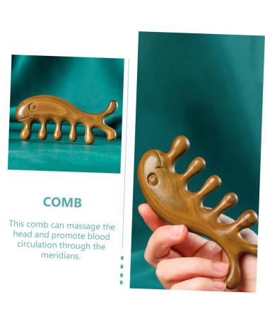 Beavorty Massage Kamm - Wide Tooth Wooden Hair Comb & Gua Sha Massage Tool for Scalp & Hairdressing - Buy Online on GoSupps.com