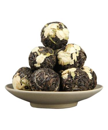 HELLOYOUNG 500g Th Pu'er au jasmin naturel chinois Dragon Pearl Aliment vert biologique pr sentant un go t fort mais doux Th pu-erh Pu'er Tea