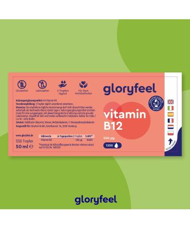 Buy Vitamin B12 500 g Drops - 1250 Doses - High-Dose Methyl & Adenosylcobalamin - Alcohol-Free & Vegan - Laboratory Tested in Germany - Highly Bioavailable - Buy Online on GoSupps.com