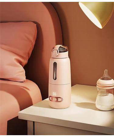 Smart Portable Milk Warmer & Bottle Warmer for Baby - Rechargeable USB, Instant Heat - Pink - Buy Online on GoSupps.com