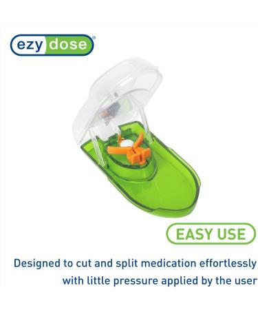 Ezy Dose Pill Cutter with Safety Shield - Safely Cut Pills & Vitamins - Pack of 2 - Buy Online Internationally - Buy Online on GoSupps.com