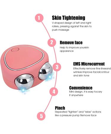 2023 Mini Microcurrent Face Lifting Massager - Skin Tightening Care for Women and Men - Wrinkle Removal Device (Pink) - Buy Online on GoSupps.com