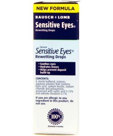 Bausch & Lomb Sensitive Eyes Rewetting Drops 1 oz - Pack of 6 | Gentle Solution for Dry Eyes - Buy Online on GoSupps.com