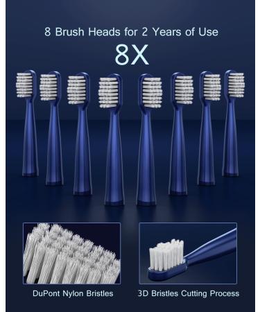 IPX7 Waterproof Sonicare Electric Toothbrush 2-Hour Fast Charge with Intelligent Time Reminder 5 Modes 8 Brush Heads Travel Indoor Outdoor Blue - Buy Online on GoSupps.com