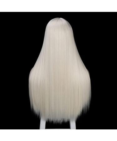 ENTRANCED STYLES 26 Inch Platinum Blonde Straight Wig for Women - Synthetic Cosplay Halloween Party Wig - Buy Online on GoSupps.com