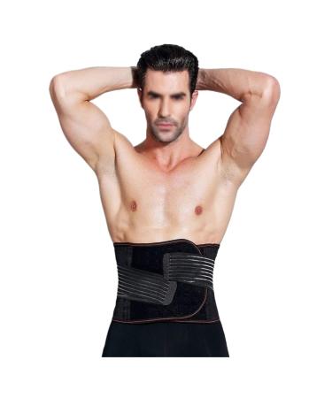 Back Brace Lumbar Support Lower Back Brace Lumbar Belt Posture Corrector Support Lumbar Decompression Waist Belt(Black X-Large) X-Large Black