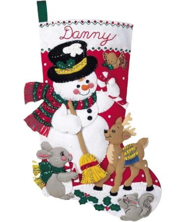 Bucilla Snowman & Friends Felt Applique Kit - DIY Holiday Craft - Buy Online on GoSupps.com