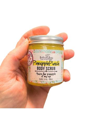Bella & Bear Pineapple Body Scrub Exfoliator Vegan Sugar Scrub Travel Size 3.4 oz Fresh Pineapple Scent 3.4 Ounce (Pack of 1) - Buy Online on GoSupps.com