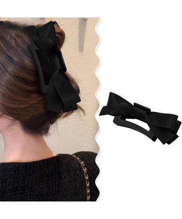 Limtula Delicate Ribbon -Style Claw Clip Hair Clip Sweet Girls y -Style Large Ribbon Balletcore Black on black - Buy Online on GoSupps.com