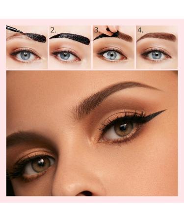 Easy Peel-Off Eyebrow Gel- Waterproof & Sweatproof Tattoo Eyebrow Gel Easy Peel Off for Women Long-Lasting Eye Brow Tinted Cream for All Skin Types (Brown) - Buy Online on GoSupps.com