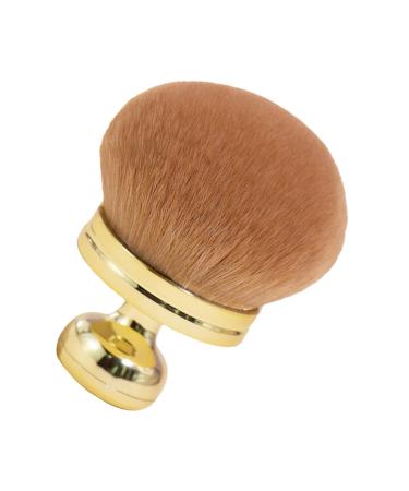 Loose Powder Brush - Blush Brush Powder Makeup Brush Nail Brush Face Brushes Makeup Setting Powder Brush with Mushroom Head for Setting Loose & Pressed Powder gold