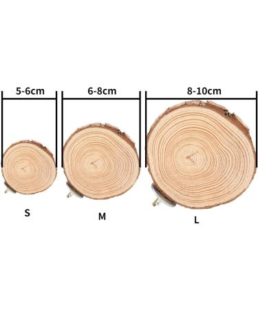 Round Wooden Springboard Parrot Perch Stand Toy - Small Parakeets, Cockatiels, Hamster (6cm) - Buy Online on GoSupps.com