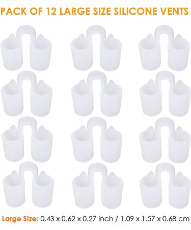 Nose Vent Sinus Relief Dilator (Pack of 12 Large Size) - Soft Silicone Vents for Nasal Snorers - Reusable Snoring Device by Mobi Lock - Buy Online on GoSupps.com
