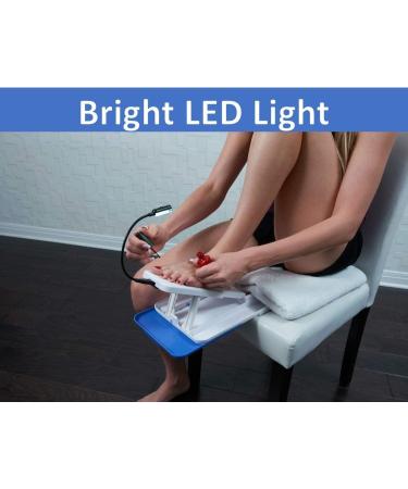 Stedi Pedi Pro - Professional Home Pedicure Kit with Magnifier, Fan, and Task Light - Pedi Assistant Tool for Easy Nail Painting - DIY for Women - Buy Online on GoSupps.com