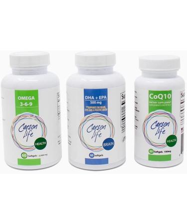 CARSON LIFE DHA & EPA Brain Supplement - 60 Capsules - USA Made for Improved Memory & Brain Function - Buy Online on GoSupps.com
