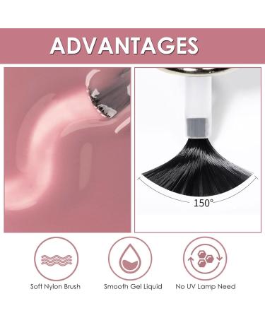 DMQ Nail Polish Set 6Pcs Nude Pink Glitter Nail Varnish Quick Dry & Long Lasting White Red Nail Gel - Non-Toxic Water Based Shimmer Nail Polish Gel for DIY Nail Art at Home - No Need Cure Pink Nude - Buy Online on GoSupps.com