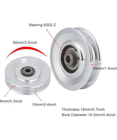 Buy Yosoo Fitness Belt Pane Wheel | Universal Aluminum Alloy Gym Accessory | Strength Training Equipment - 90mm & 115mm - Buy Online on GoSupps.com