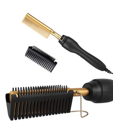 2-in-1 Hot Hair Brush & Straightener | Electric PTC Heating Curler + Dryer for Home Use - Buy Online on GoSupps.com