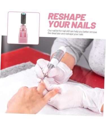 POPETPOP Nail Grinding Head Front Bumper Sticker Gel Polish Bit Acrylic Nail Drill Bits Cuticle Manicure Drill Remove Nail Gel Drill Bits Pedicure with Diamond Manicure Tools Tungsten Steel 7x1.2cm - Buy Online on GoSupps.com