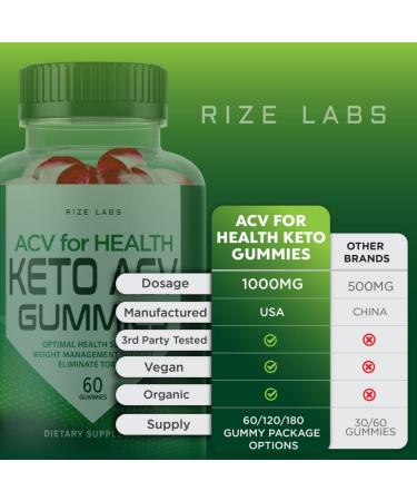 ACV for Health Keto Gummies - Apple Cider Vinegar Weight Loss Formula for Belly Fat - 60 Gummies - Buy Online on GoSupps.com