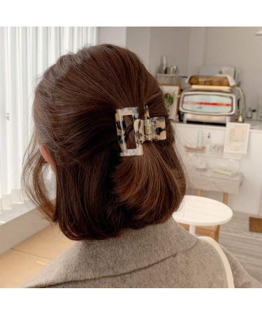 Pack of 2 Cut-Out Hair Claw Clips Medium Hair Claw for Thick and Fine Hair 7 cm Celluloid Hair Clips Hair Gripper Women Medium Hair Claw Clips for Hair 2 Colours Tortoise Shell Ivory - Buy Online on GoSupps.com