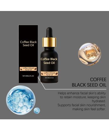 QPJUVC Facial oil 30 ml coffee and black cumin oil for the skin light antiaging facial oil to reduce wrinkles and fine lines moisturizing care 4 - Buy Online on GoSupps.com