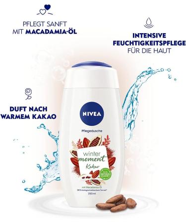 Beiersdorf NIVEA Winter Moment Cacao Caring shower gel 250 ml winter shower gel with the warm scent of cocoa cream shower with macadamia oil - Buy Online on GoSupps.com