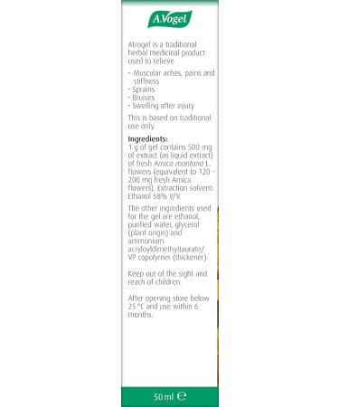 A.Vogel Atrogel Arnica Gel 50ml - Natural Relief for Pain and Inflammation - Buy Online on GoSupps.com