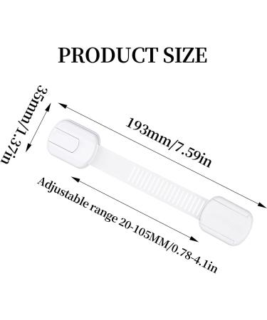 5pcs Child Safety Cabinet Strap Locks - No Screws, Multi Use Latch with Adhesive Pads (White) - Buy Online on GoSupps.com