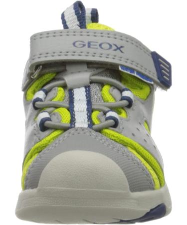 Geox Boy's B Sandal Multy 6 UK - Grey Lime Green | Breathable Kids' Sandal - Buy Online on GoSupps.com