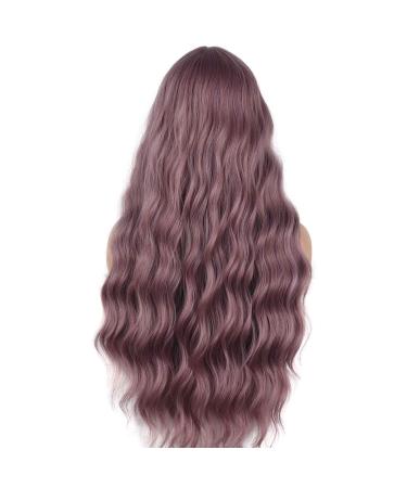 FVCENT 27 Long Curly Light Purple Synthetic Wig with Bangs for Women & Girls - Ship Worldwide - Buy Online on GoSupps.com