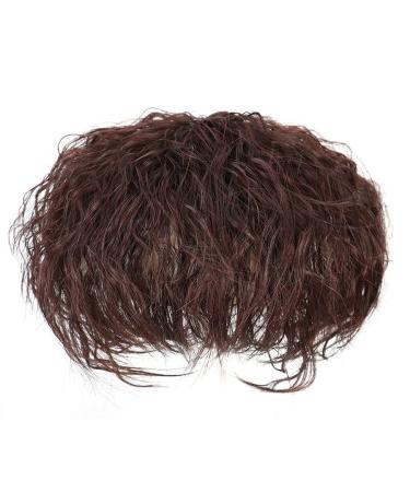 Synthetic Hair Topper With Bangs Clip In Hair Extensions Wavy Black Brown Hair Pieces for Women cover the white hair 2/33 3Clips