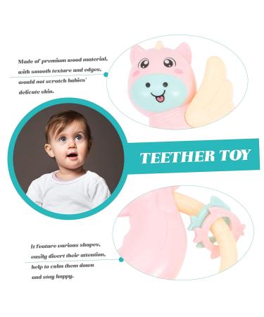Hohopeti 1 Set Baby Teething Toy - Rattle & Educational Toys | Silicone Chew Toy | Soothing Infant Teething Ring - Buy Online on GoSupps.com
