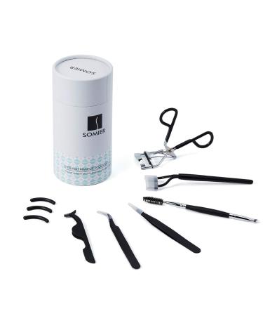Buy SOMIER 7-in-1 Eyelash Curler Tool Set | Complete Eyelash Makeup Kit with Silicone Refill Pads & Accessories - International Shipping Available - Buy Online on GoSupps.com