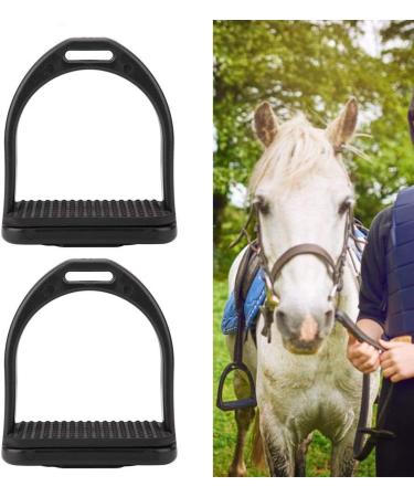 Horse Stirrup 1 Pair Black High Strength Durable Quality Plastic Riding Stirrups for Children to Ride Horse(Small) - Buy Online on GoSupps.com