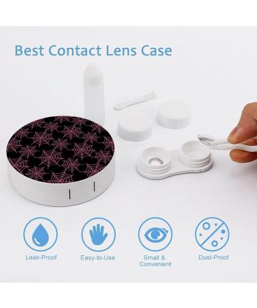 Shop Bagea-Ka Halloween Spider Contact Lens Case | Black Purple Spiderweb Pattern Eye Care Kit with Mirror Tweezers & Solution Bottle Perfect for Travel & Home - Buy Online on GoSupps.com