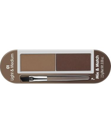 Essence Cosmetics Brow Powder Set - Vegan Matte Multicolored Eyebrow Makeup (No. 01 Light Medium) - Defined Brows Microplastics Free 2.3g - Buy Online on GoSupps.com