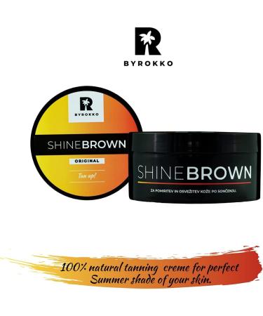  Shine Brown Byrokko Shine Brown Premium tanning accelerator cream 190 ml for sunbathing or outdoor use and aloe vera soothing after-sun moisturizing gel 200 ml Natural ingredients. - Buy Online on GoSupps.com