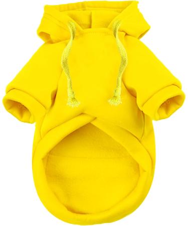 JECIKELON Winter Doc Hoodie Sweatshirt for Small Chihuahua - X-Small Y02-Gelb | Stylish & Cozy Pet Apparel - Buy Online on GoSupps.com