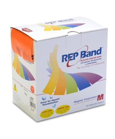 Resistive Exercise - Rep Band Latex-Free ORANGE (LEVEL 2) 50 YARD ROLLS